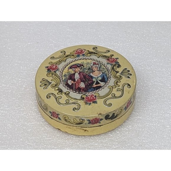 Vintage Baret Ware Tin Miniature Container Made In England 3" Yellow - Picture 1 of 5